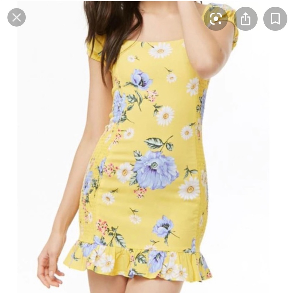 Yellow floral dress
